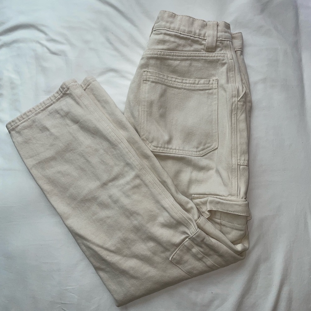 Cream white cargo pants | Pacsun